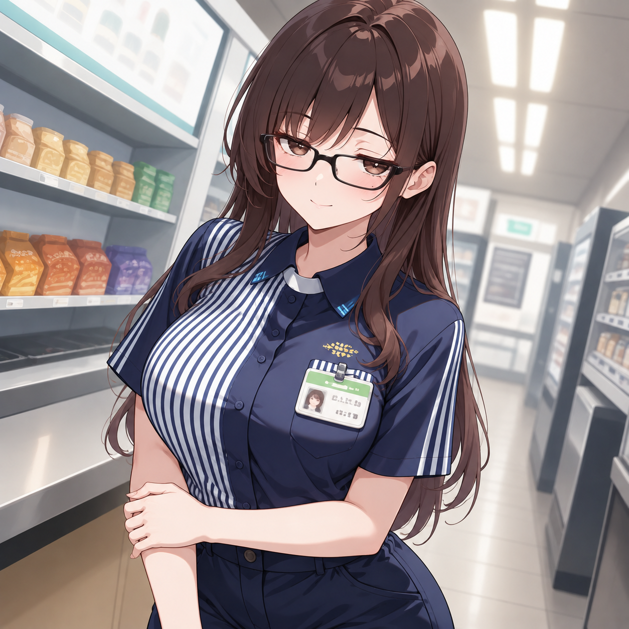 由真微笑み