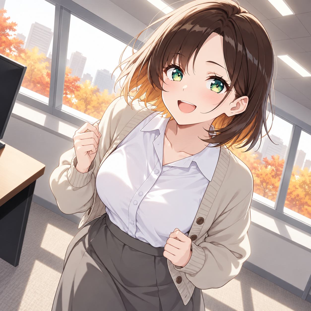 優子笑顔