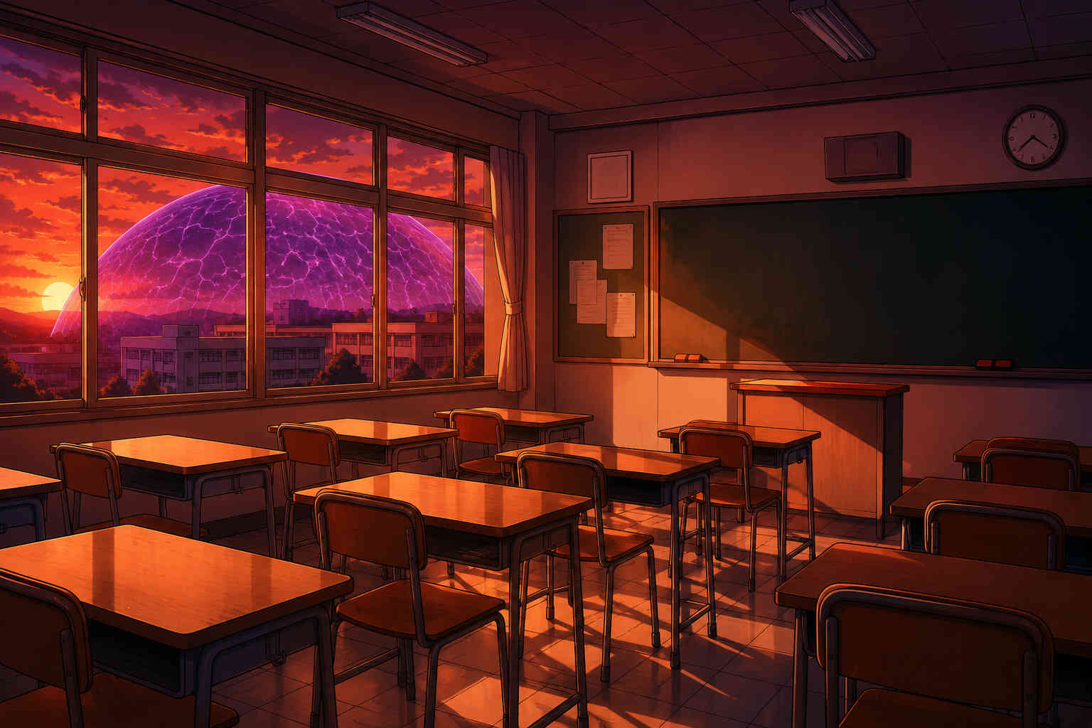 夕暮れの教室