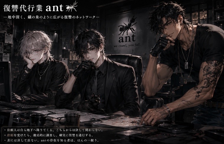 ant 三人で仕事