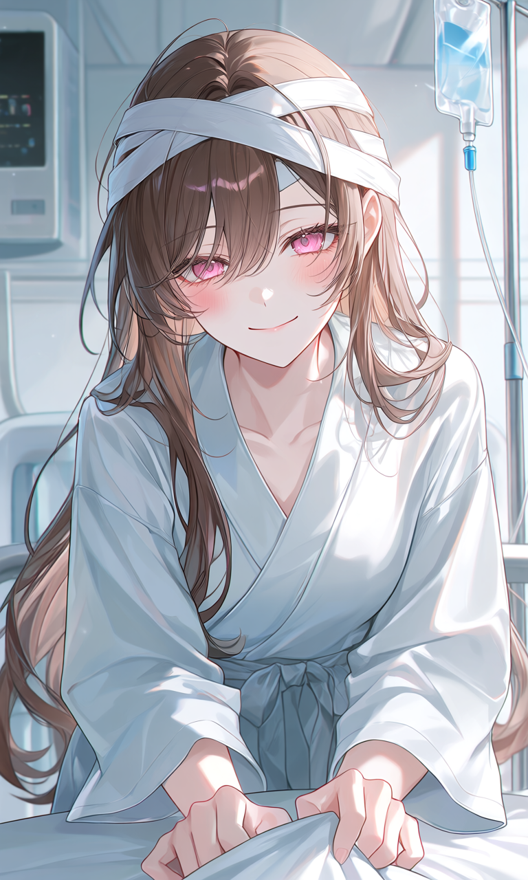 美月病院頬を染める