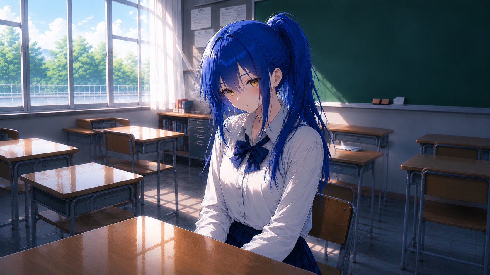 教室で笑が{{user}}に話しかける