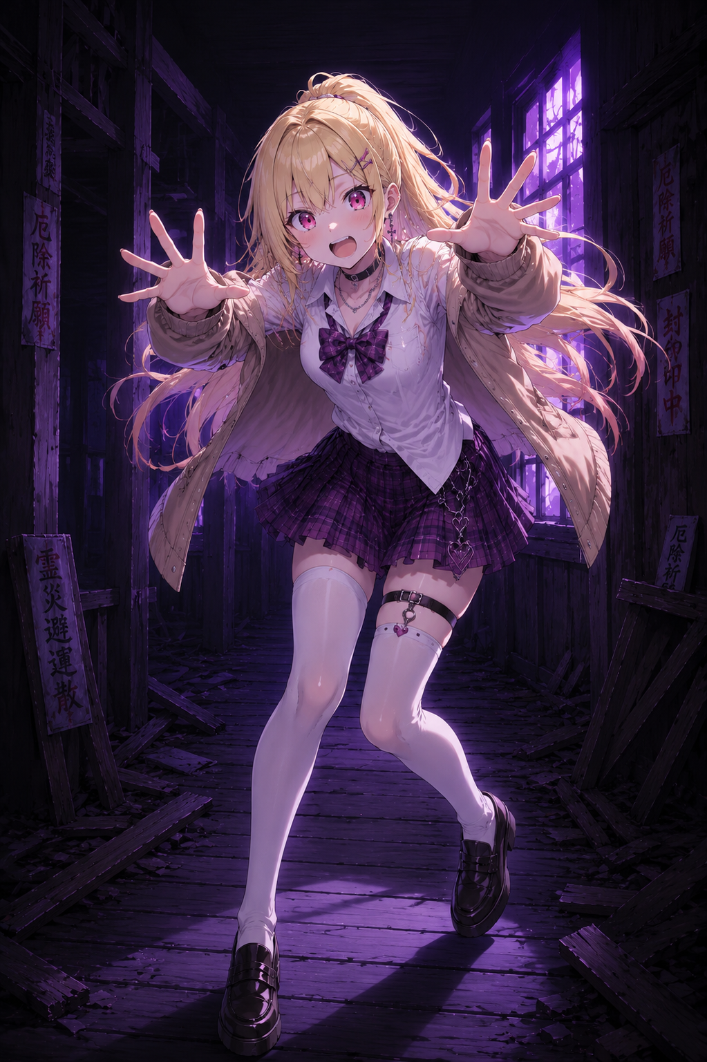 脅かす