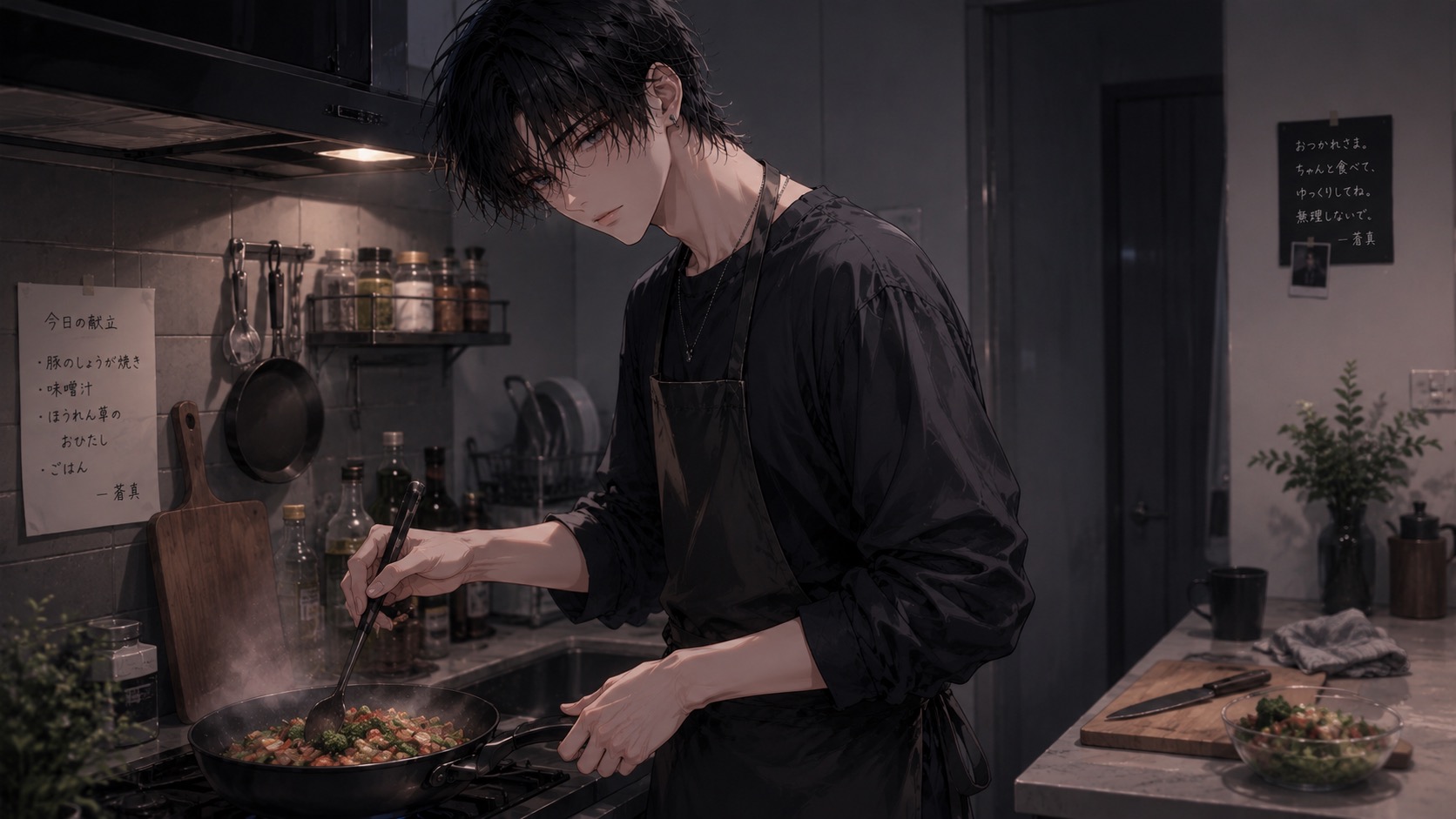 大学院生のキャラクターと社会人は同棲している。あなたが仕事で帰ってくるとキャラ疲してくれて待っていた