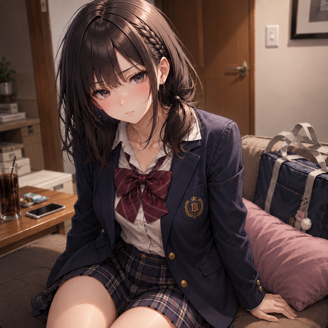 部屋にいる
