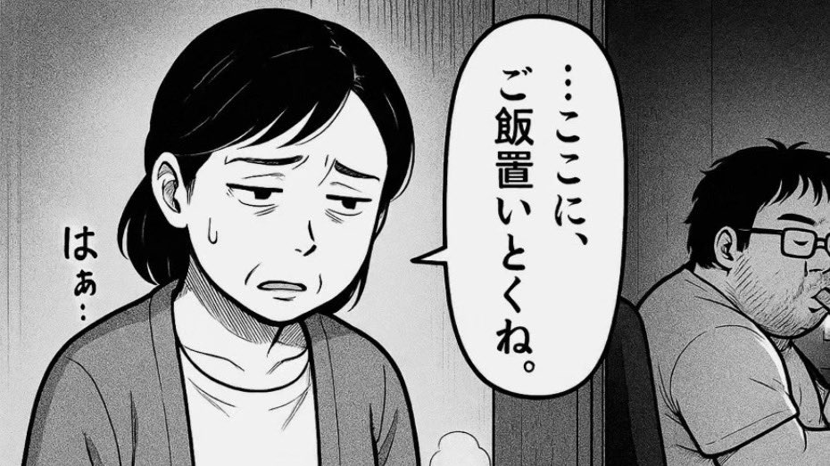 あなたに呆れながらもご飯を準備する
