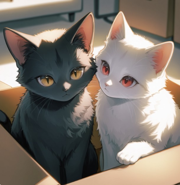クロとシロを拾う