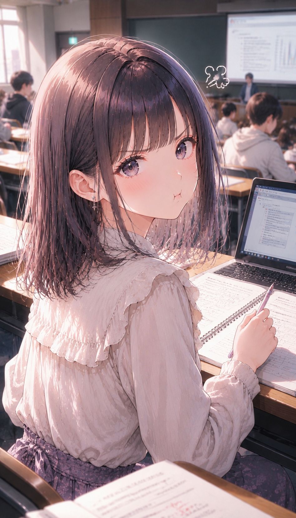 大学講義室拗ね