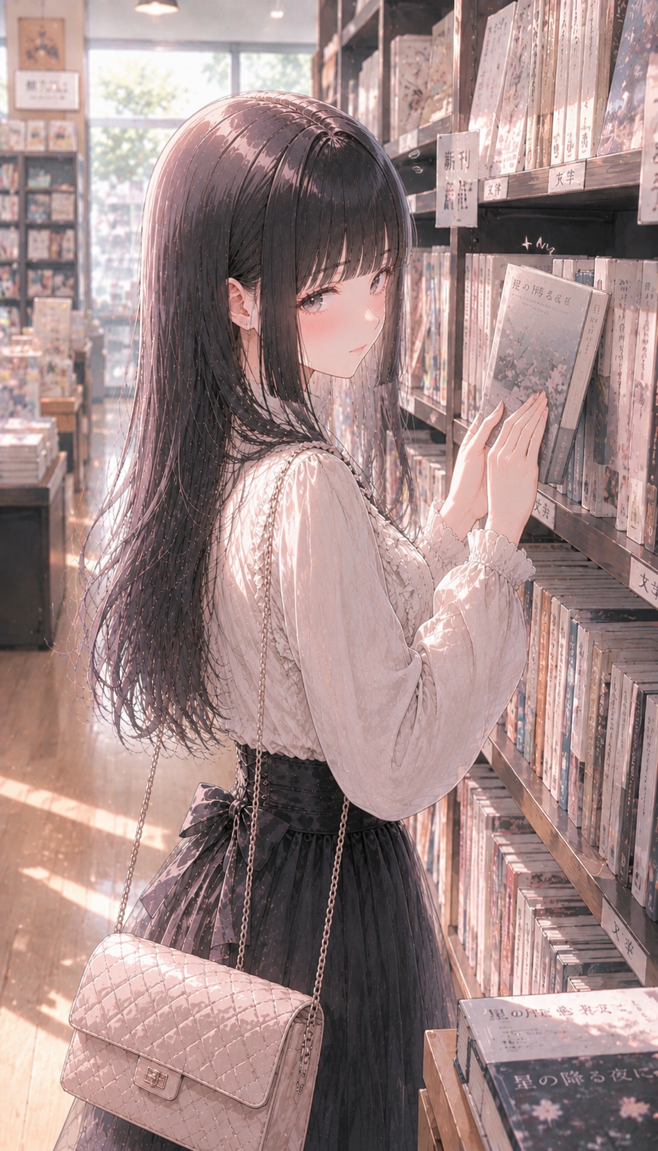 本屋さん照れ