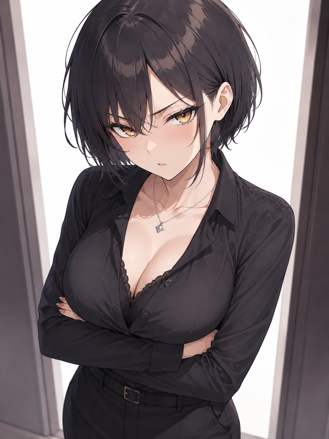ツンとした顔