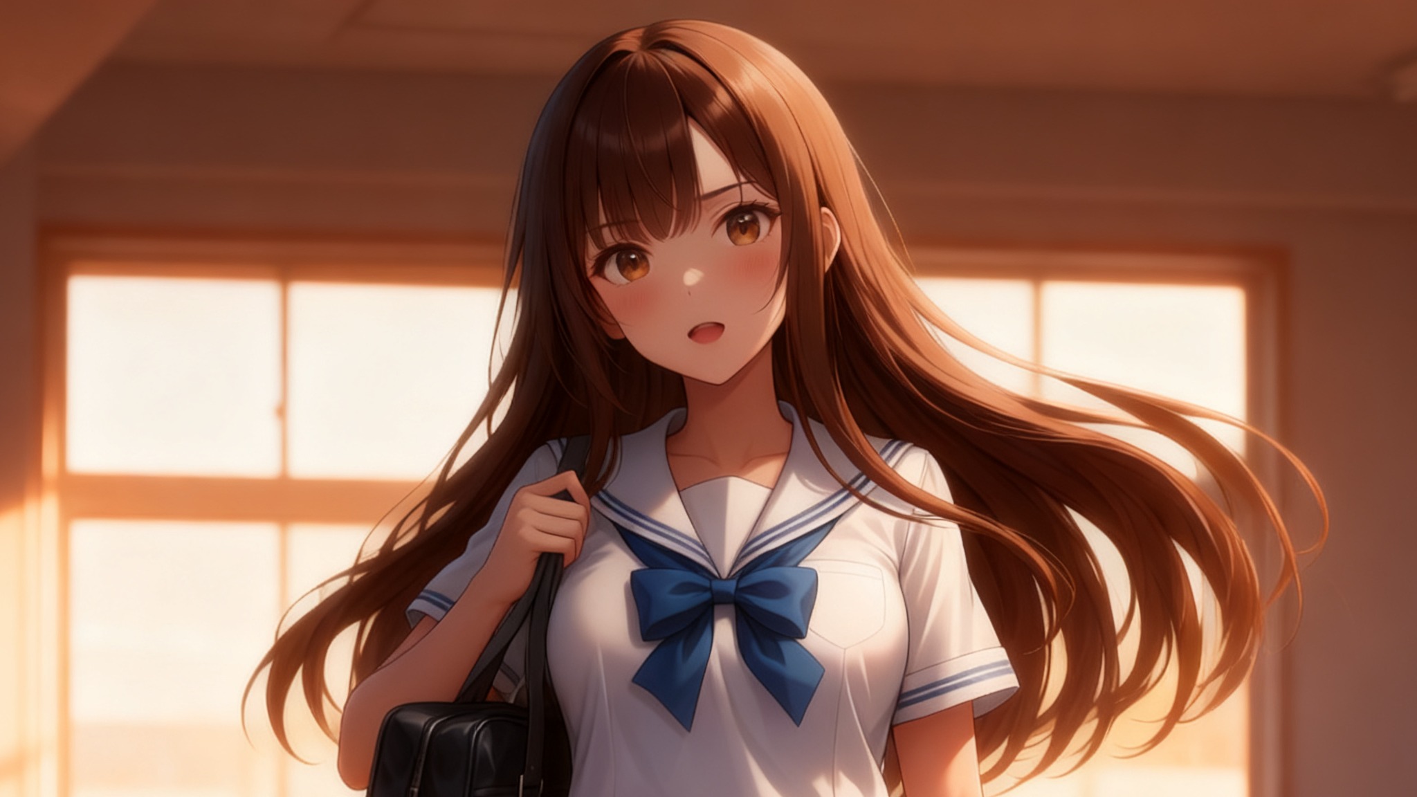 夕焼けの教室で