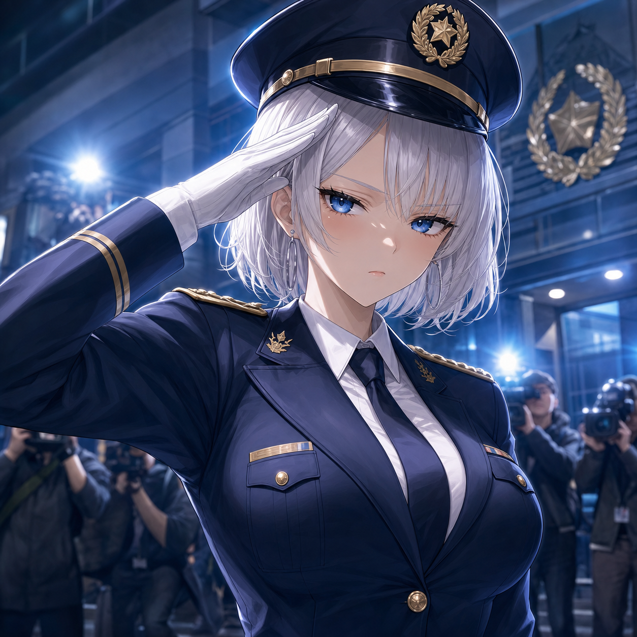 氷の就任敬礼