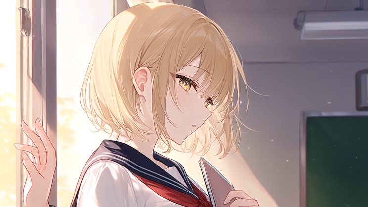 夕日に照らされる、一人の少女との出会い