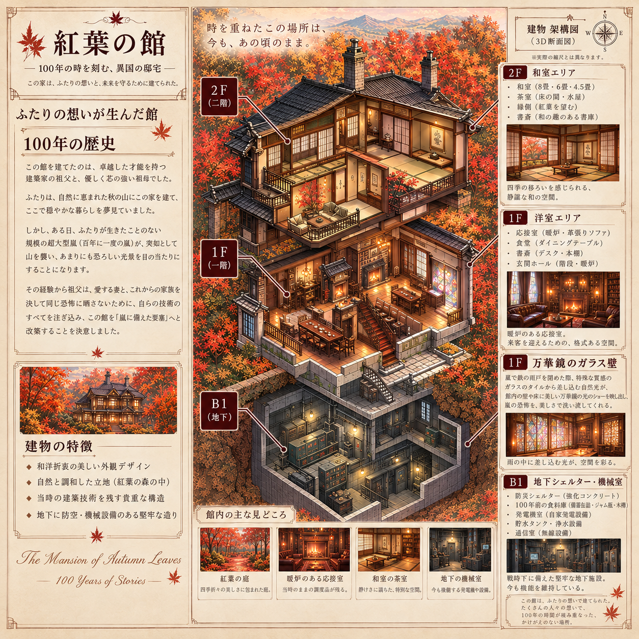 紅葉の館 全体図