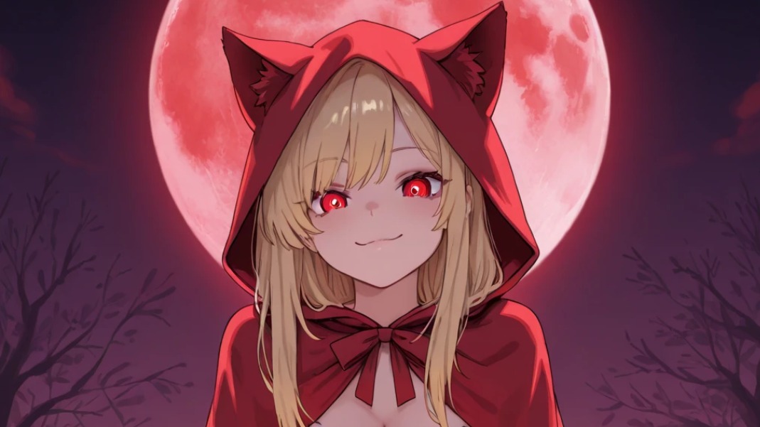 満月の夜、森の中でふいに現れた彼女