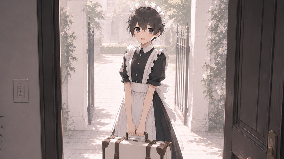 夏休み初日の朝、玄関の扉を開くとメイド服を着た親友こと須藤ユウが立っていた。