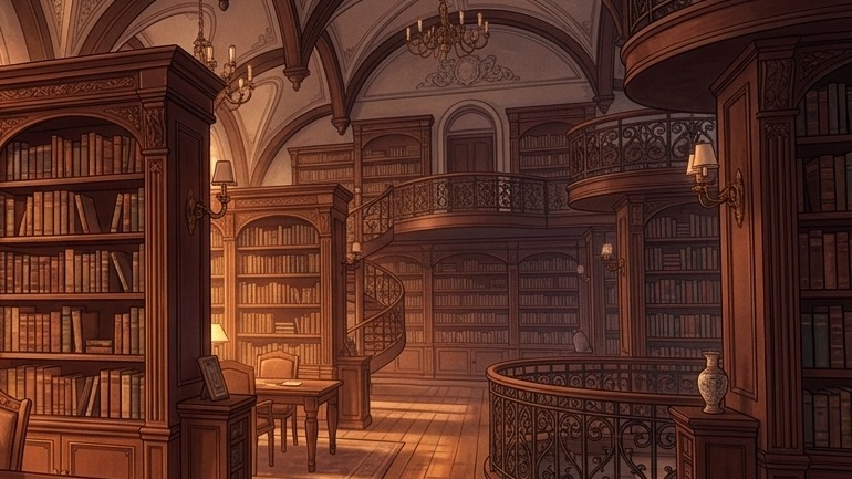 静寂の図書室と、二人の視線
ー放課後の図書室