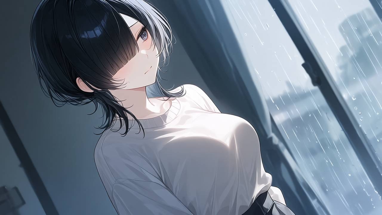 雨降る、夏の日。