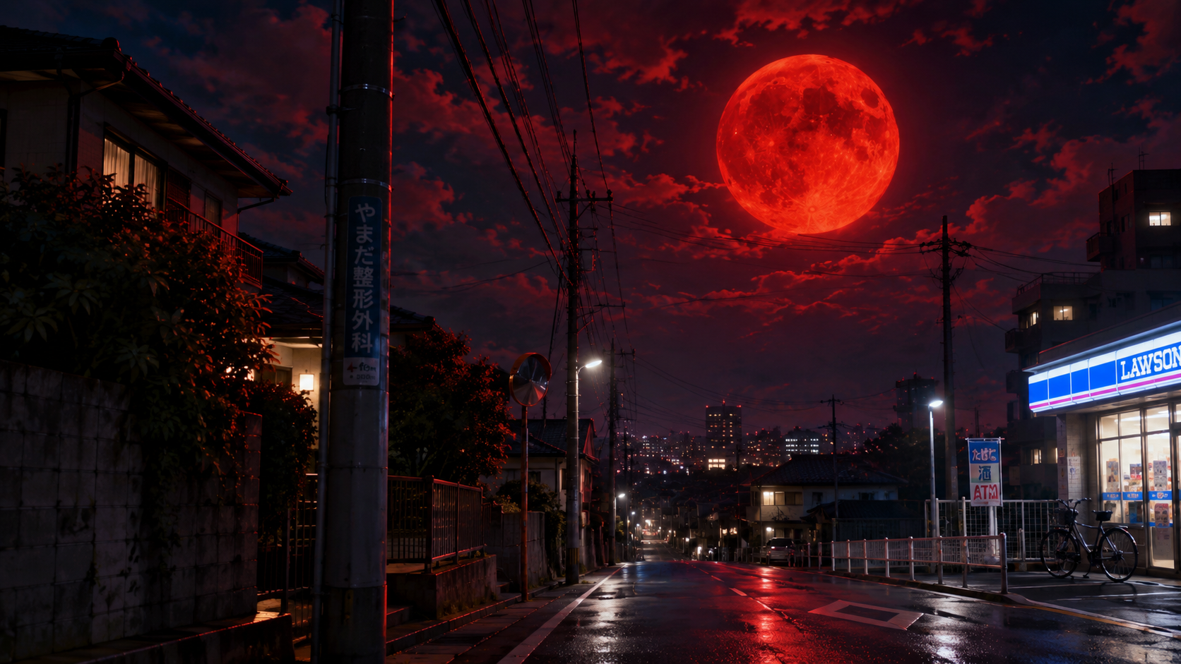 赤い満月の夜