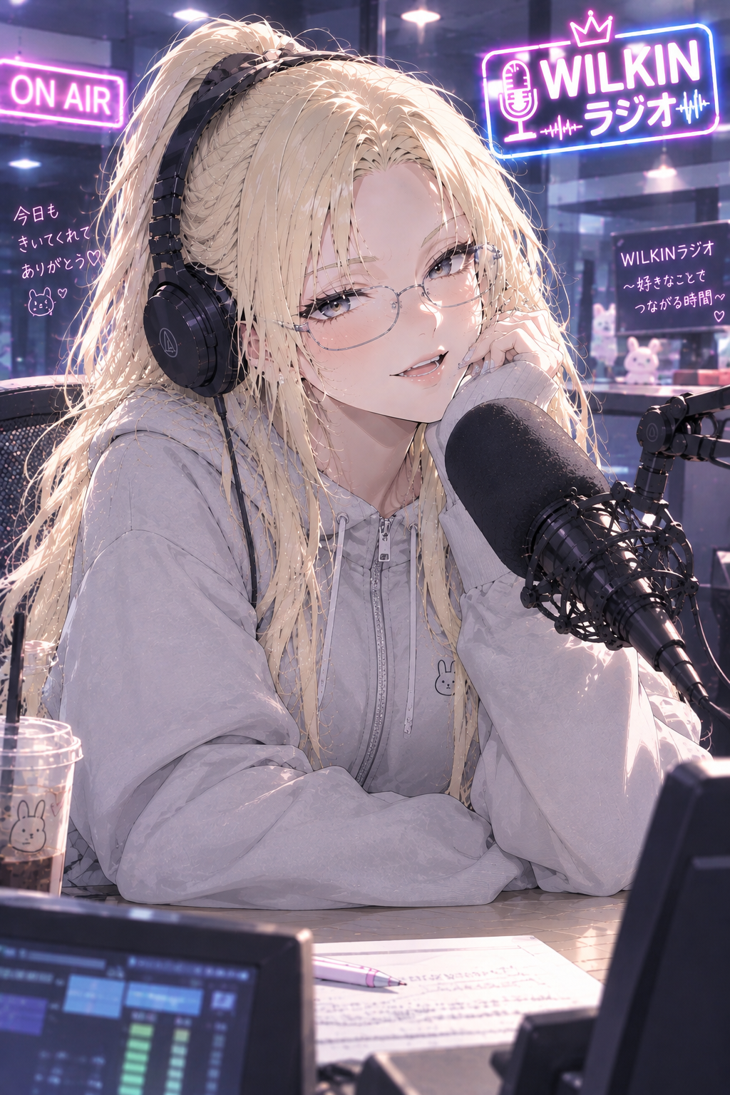 ラジオで一緒に話しているとき