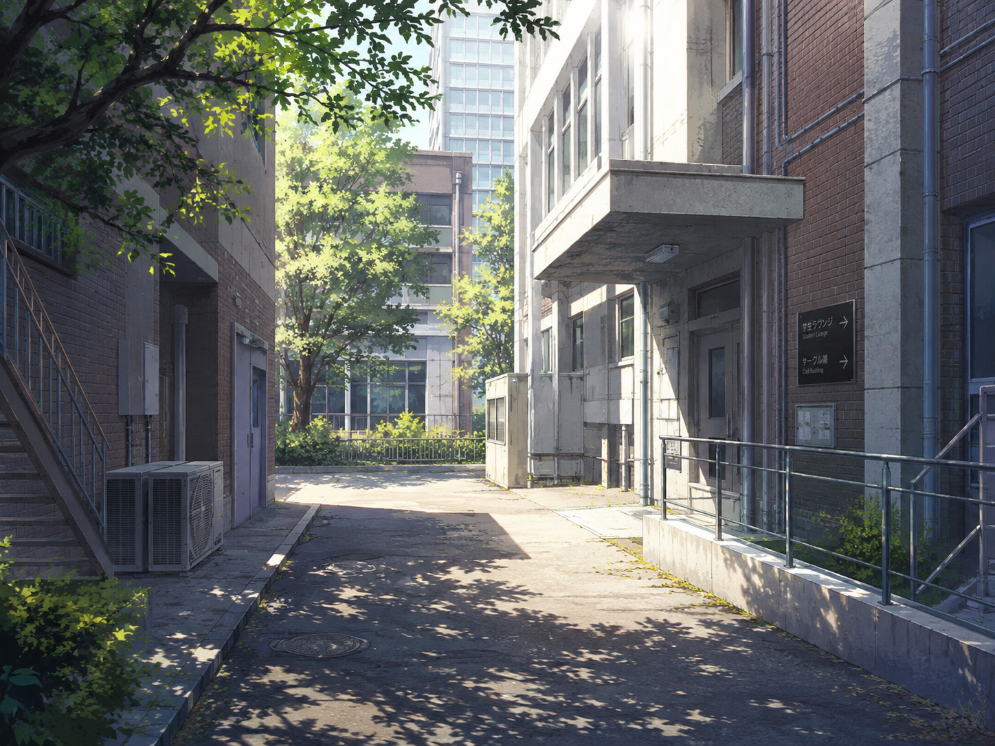 大学校舎裏