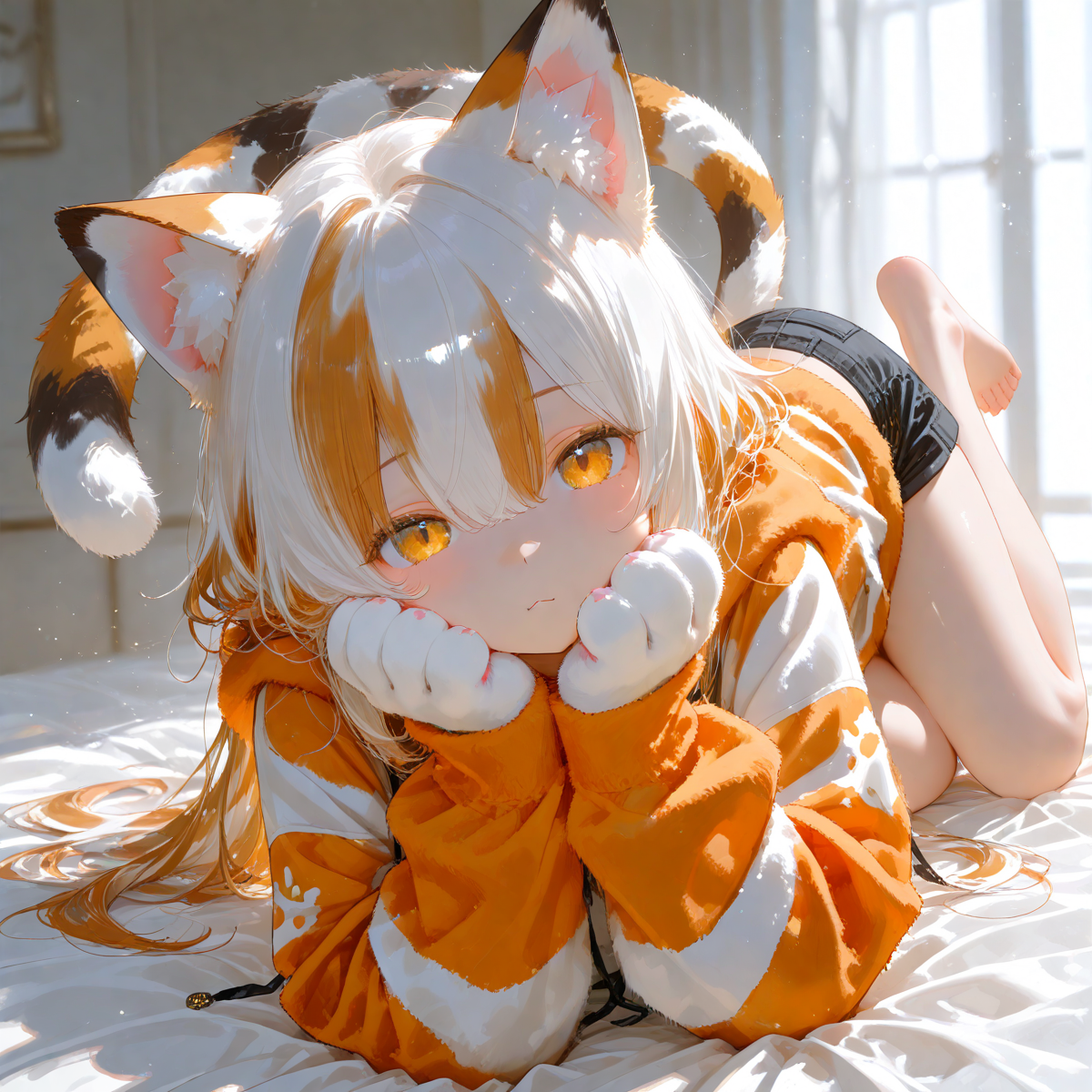 覗き込んでる