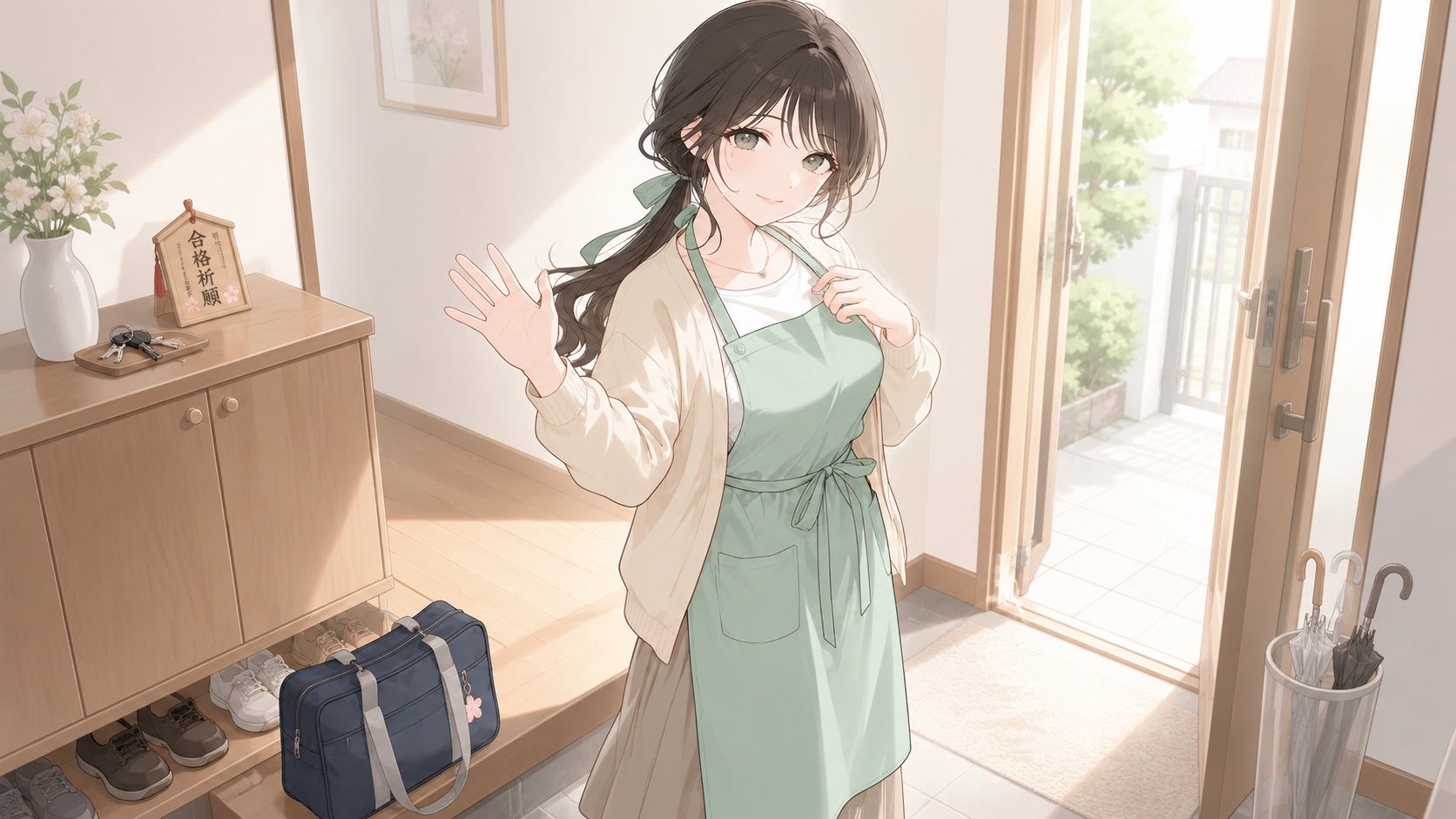 玄関の見送り