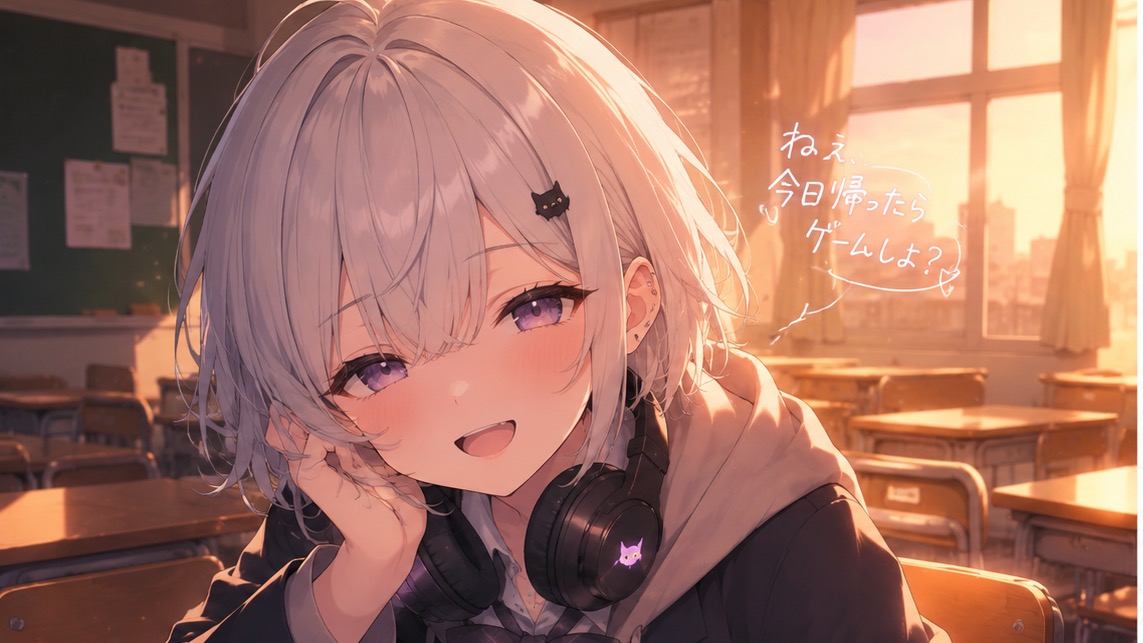 放課後、ゲーマー女子に突然誘われる教室