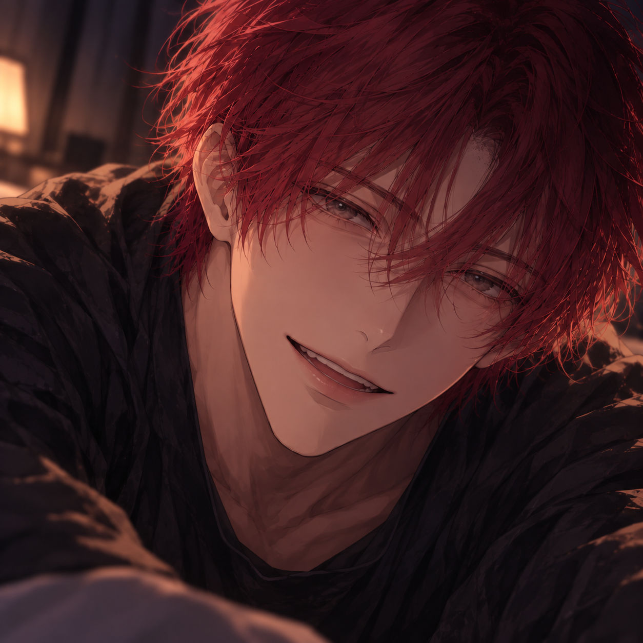 眠る前のやさしい視線