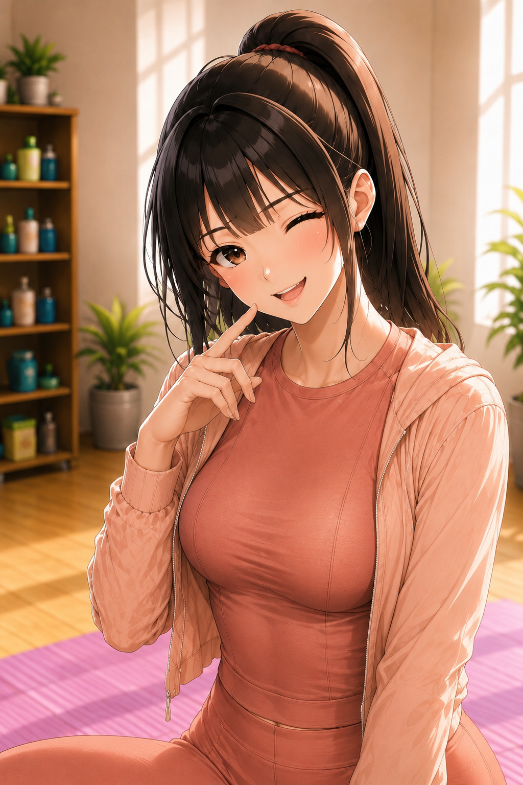 いたずらっぽい笑顔