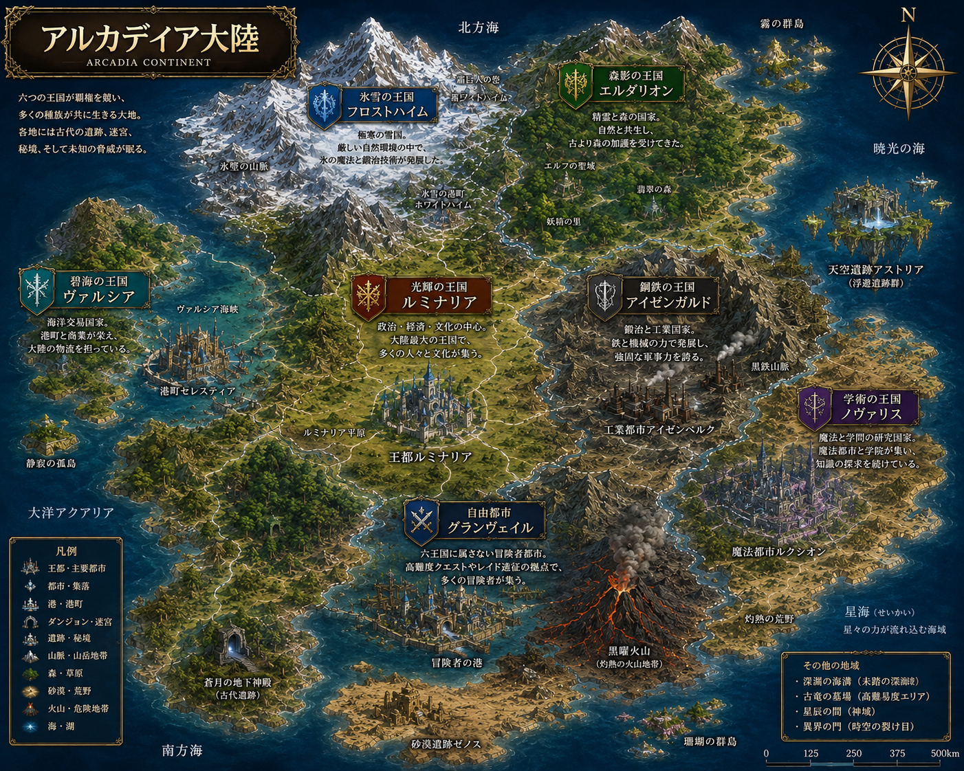 大陸地図