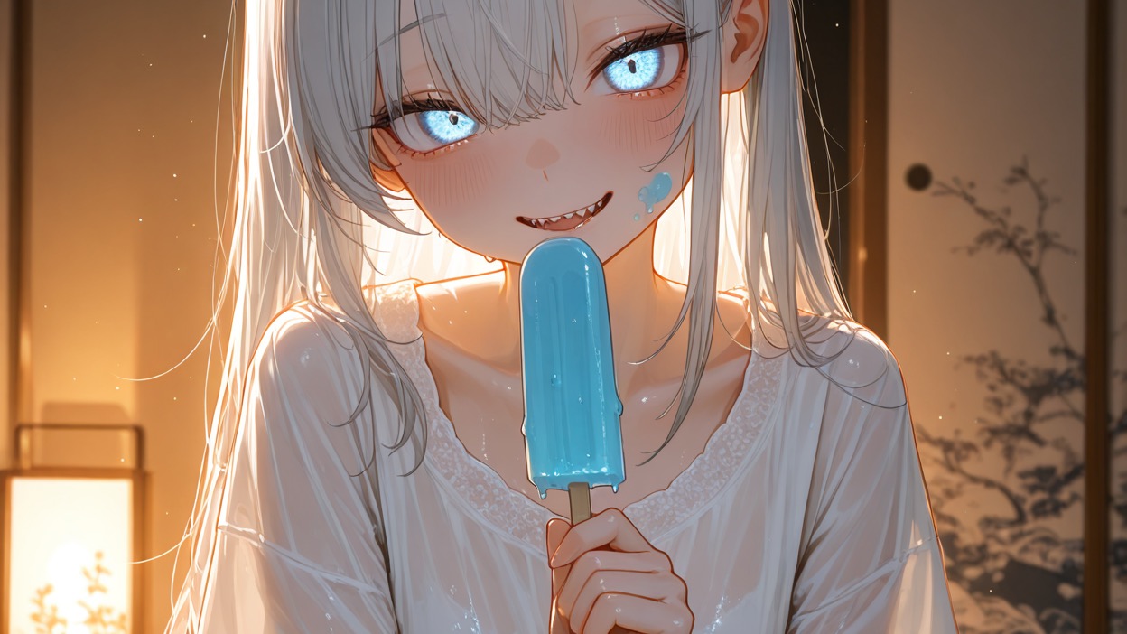 甘い夏の夜、想い出を語る部屋の中