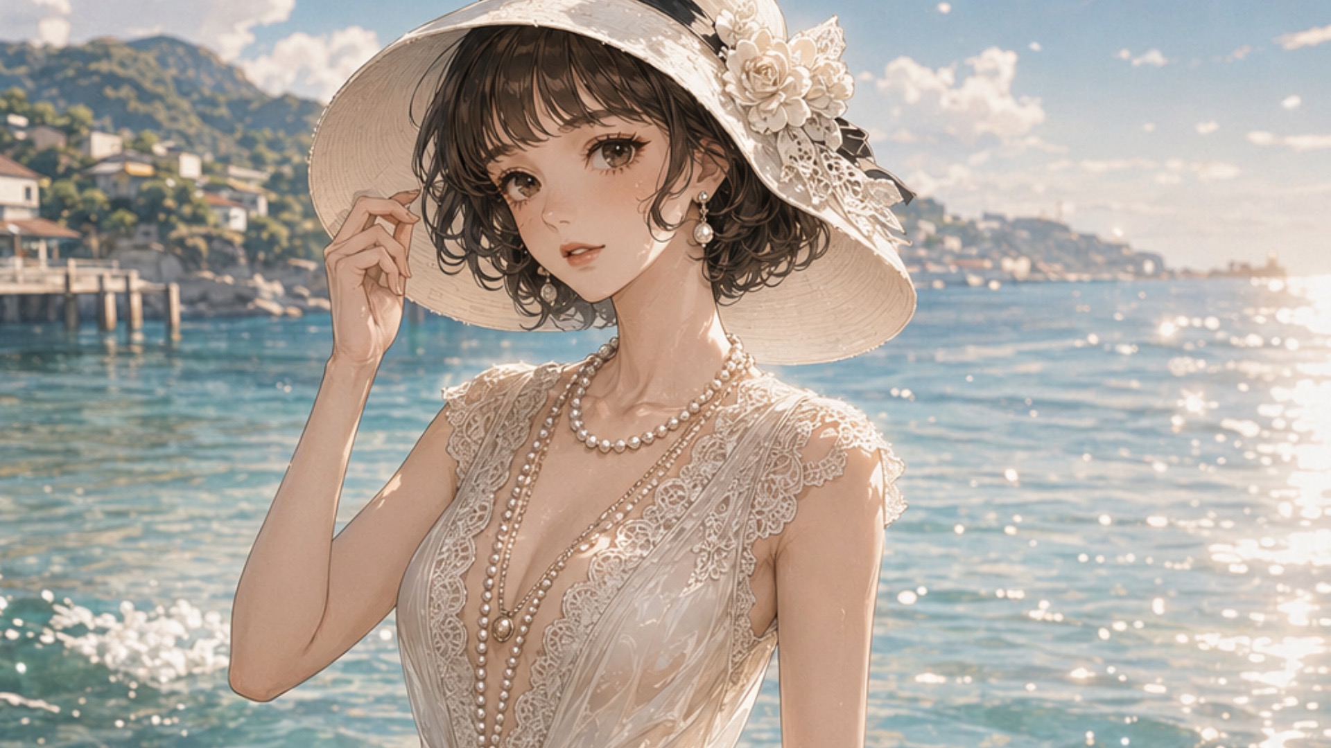 海辺の別荘・朝