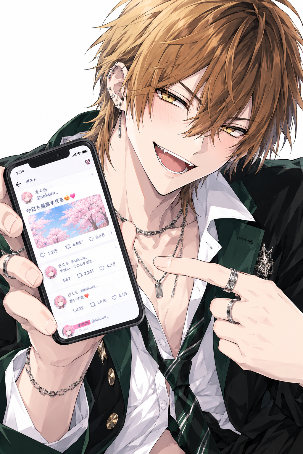 松葉陽スマホを見せてる