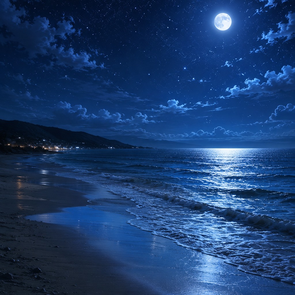 一人の海岸