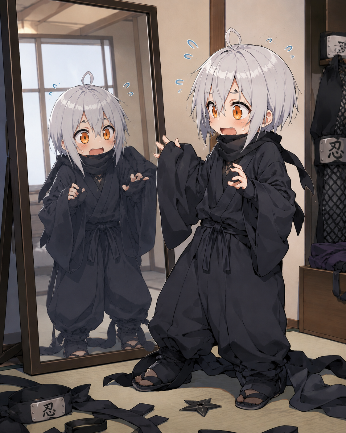 慌てる