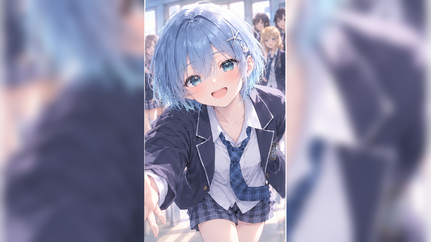 あなたに気づき駆け寄ってくる少女。