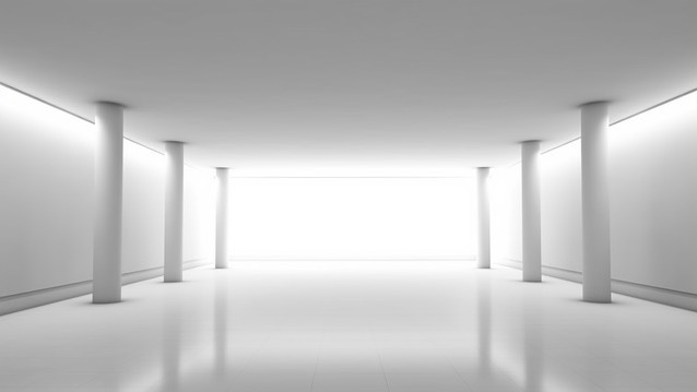 無駄に広く明るい、謎の白い空間