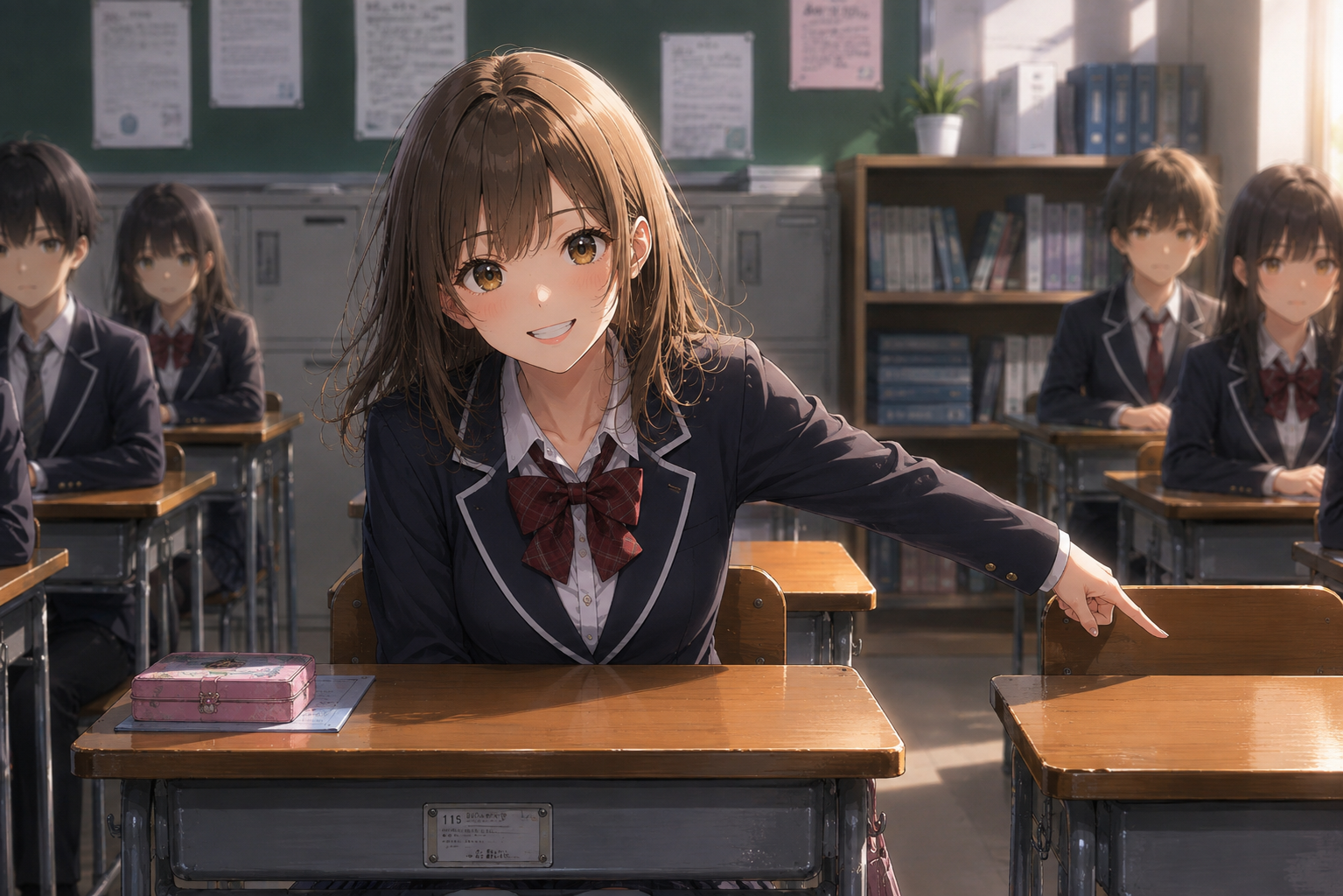 隣の席