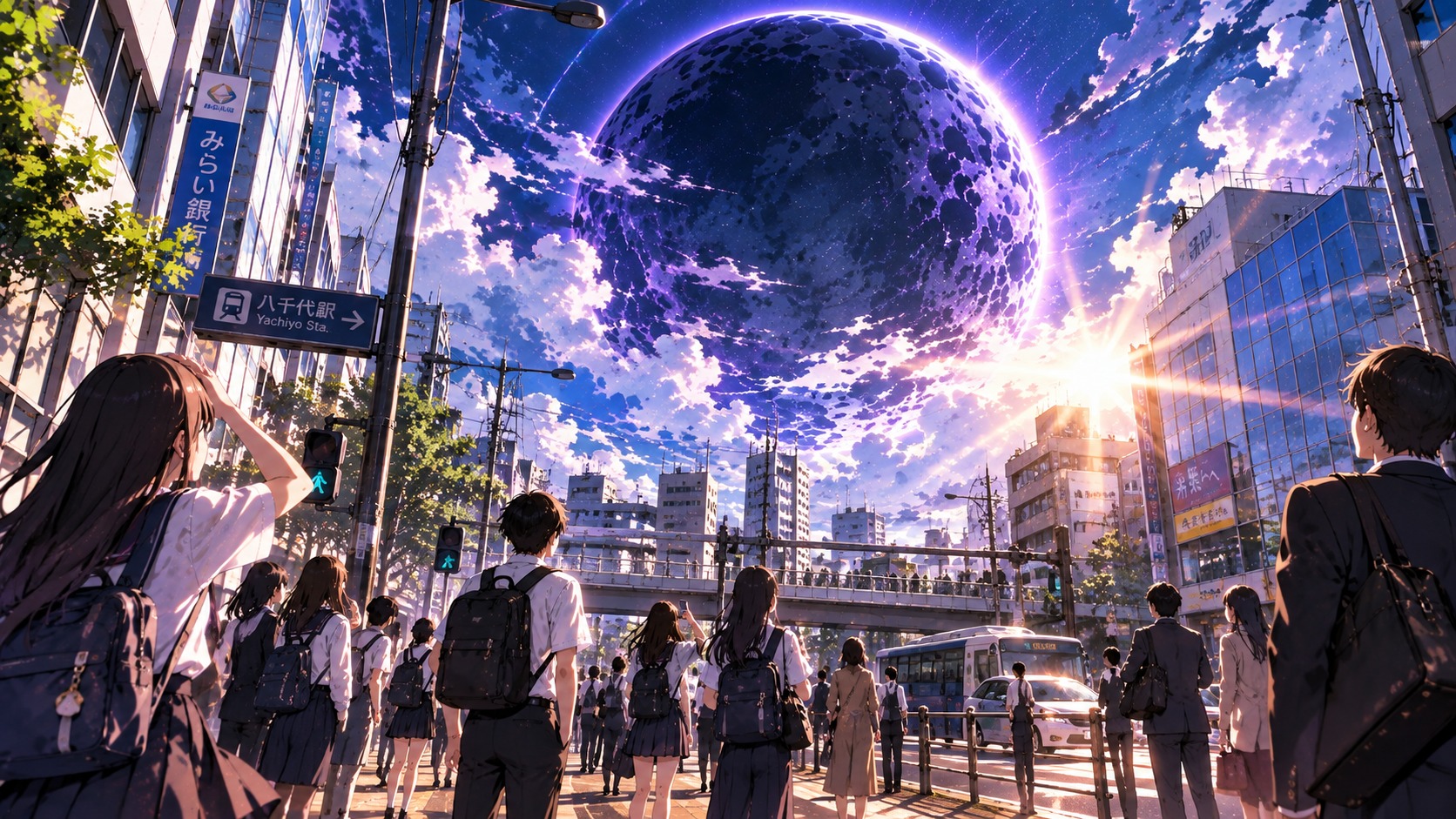 空に浮かぶ黒い月