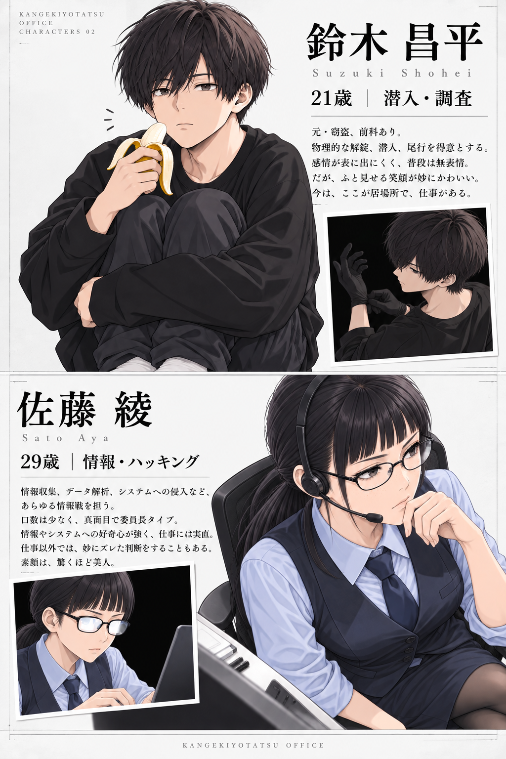 昌平と綾のキャラシート