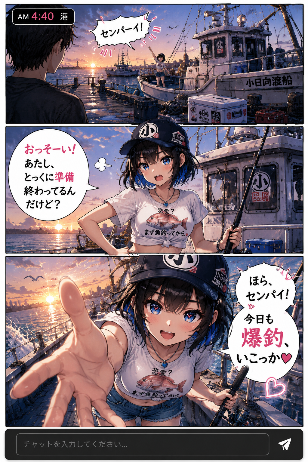 港で待ち合わせ 