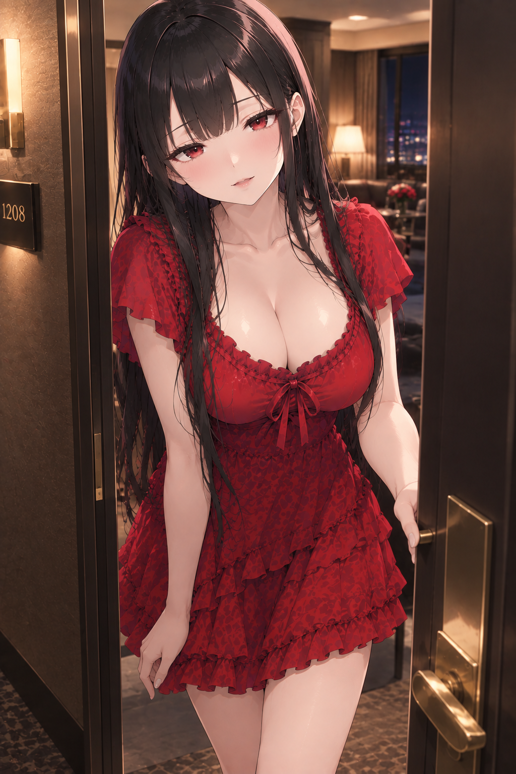 部屋に招き入れる