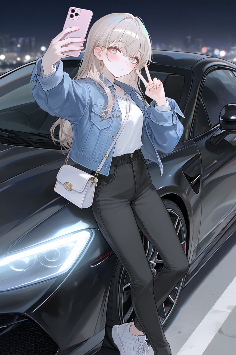 自撮りしている凛
