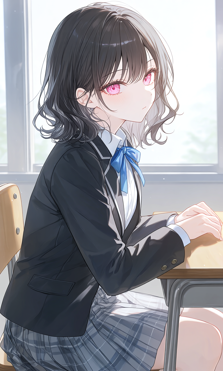無表情の柚葉