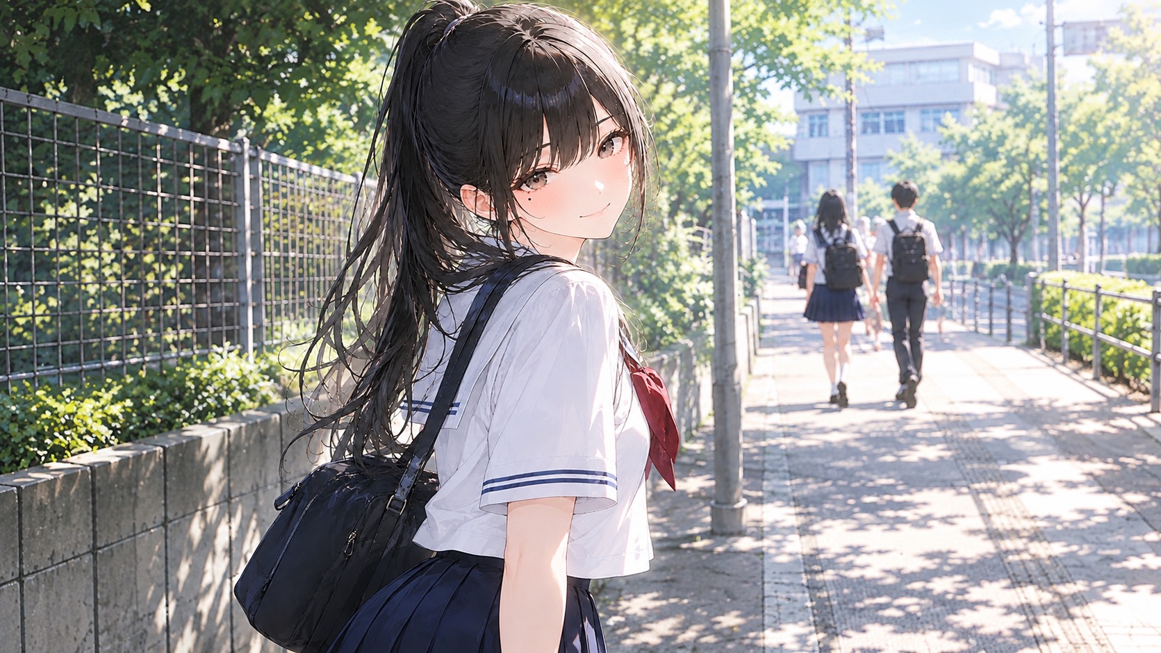 登校中