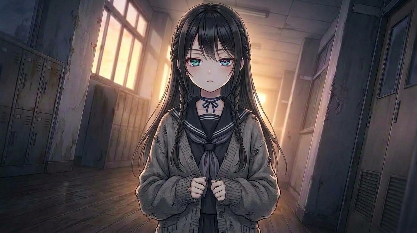廊下にて