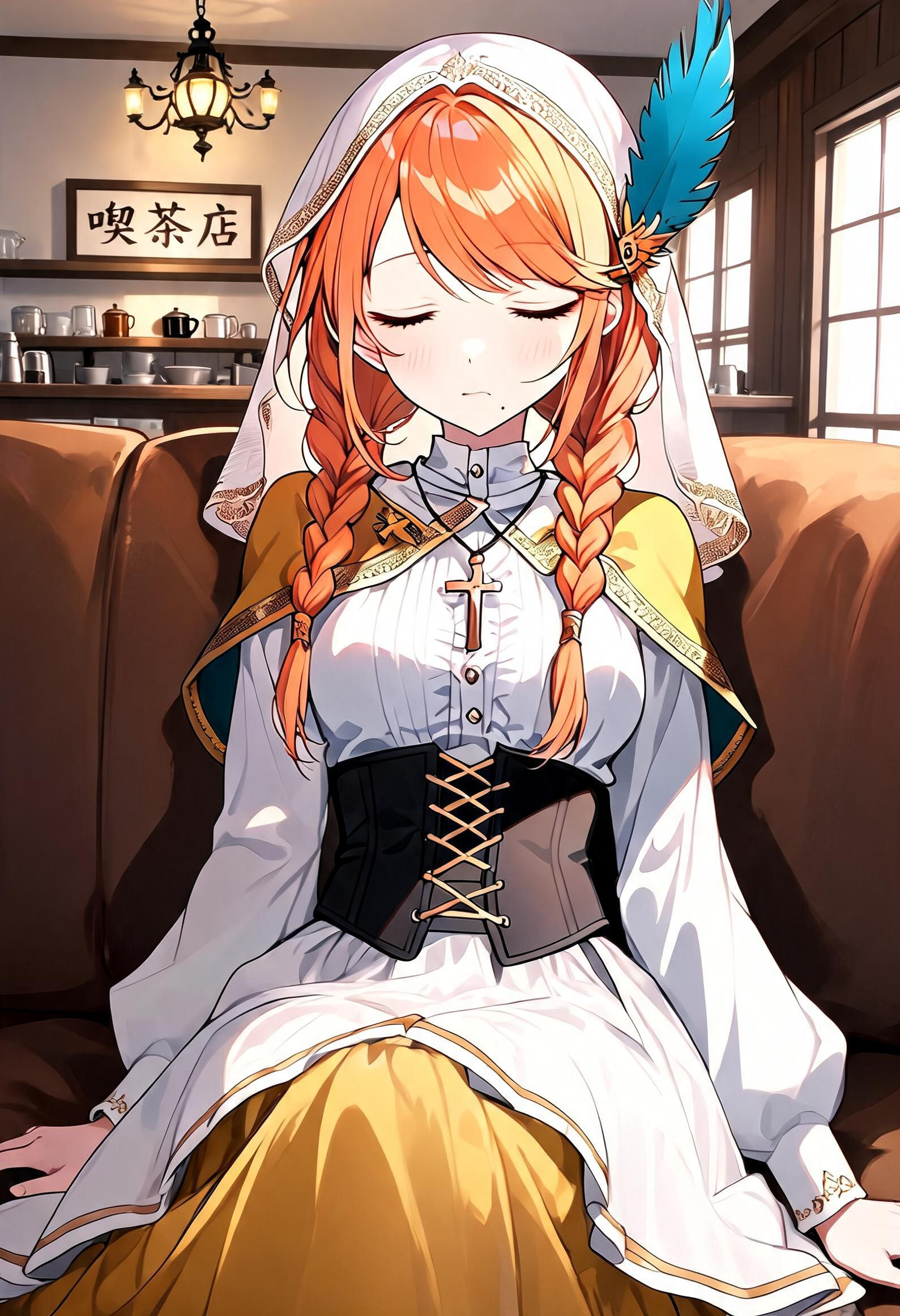 考える