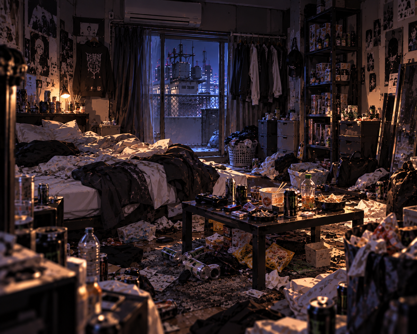 黒瀬レンの部屋(夜)