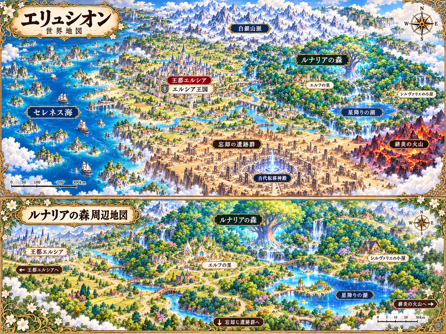 エリュシオン世界地図
